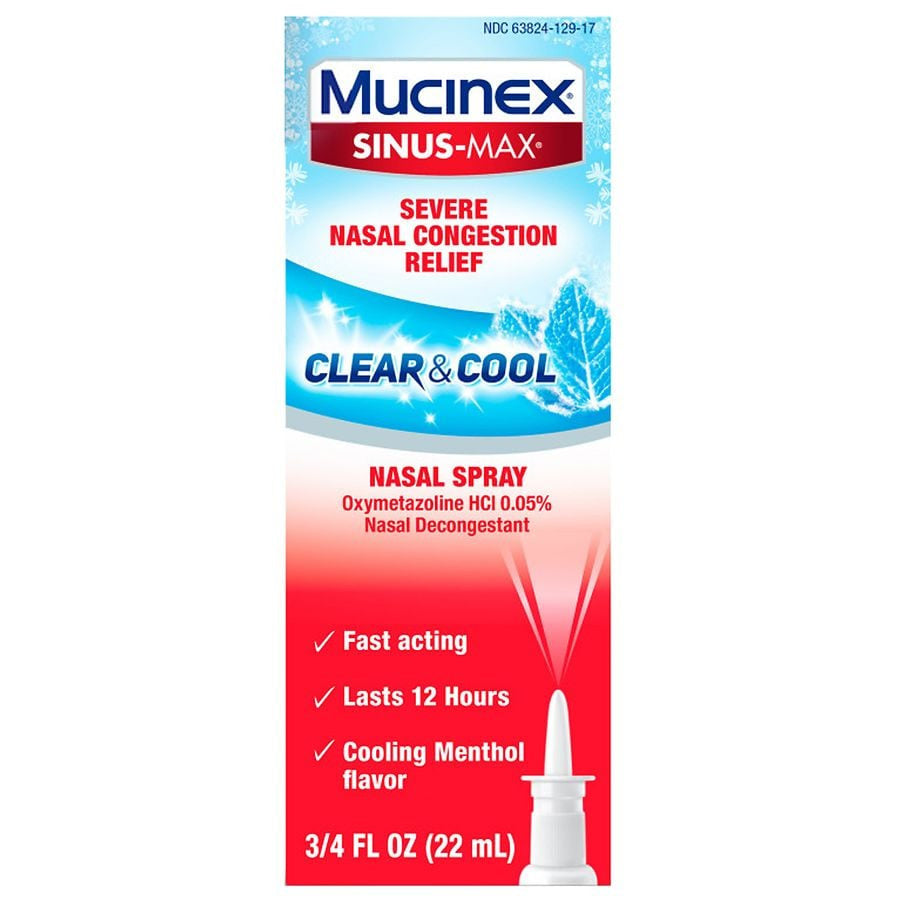 Mucinex Sinus-Max Nasal spray, Cool and Clear, 0.75 Oz